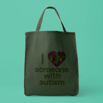 I LOVE SOMEONE WITH AUTISM bags