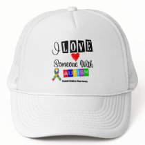 I Love Someone With Autism Hats