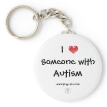 I Love Someone with Autism Key Chain