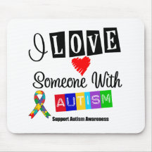 I Love Someone With Autism Mouse Mats