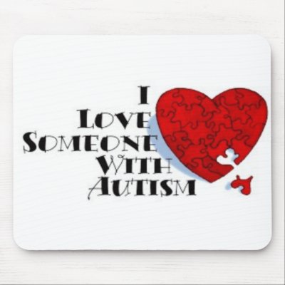 I Love Someone with Autism Mouse Mat by cocampo76