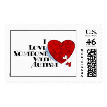 "I Love Someone With Autism" postage