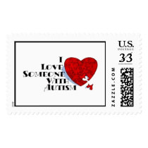"I Love Someone With Autism" postage
