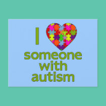 I LOVE SOMEONE WITH AUTISM postcards