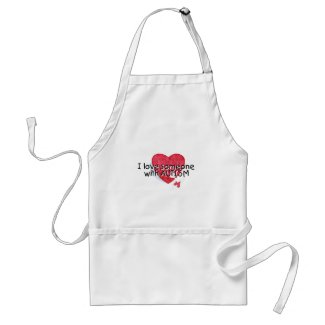 I Love Someone With Autism (Puzzle Heart) apron