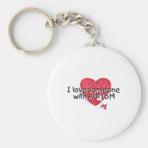 I Love Someone With Autism (Puzzle Heart) keychains