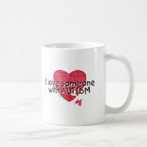 I Love Someone With Autism (Puzzle Heart) mugs