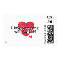 I Love Someone With Autism (Puzzle Heart) stamps