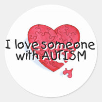 I Love Someone With Autism (Puzzle Heart) stickers