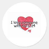 I Love Someone With Autism (Puzzle Heart) stickers