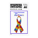 "I Love Someone With Autism" (Puzzle Lettering) postage by kokobaby "I Love Someone With Autism" (Puzzle Lettering) postage