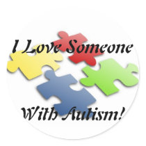 I Love Someone With Autism Sticker