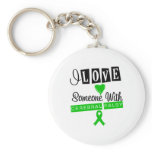 I Love Someone With Cerebral Palsy keychains