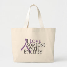 i love someone with epilepsy canvas bags