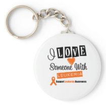 I Love Someone With Leukemia Key Chain