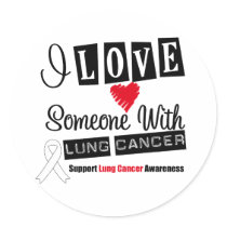 I Love Someone With Lung Cancer stickers by giftsforawareness I Love Someone With Lung Cancer stickers