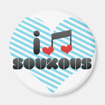 I Love Soukous Refrigerator Magnet