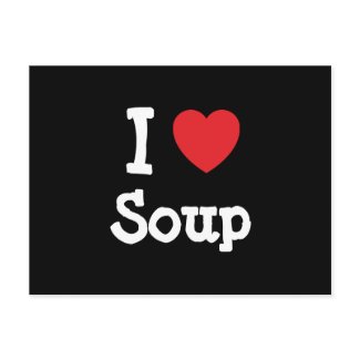 I love Soup heart T-Shirt postcard