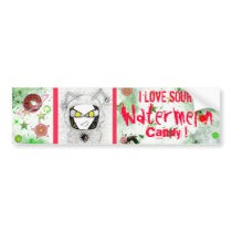 I LOVE SOUR WATERMELON CANDY ! BUMPER STICKERS