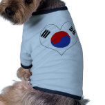 I Love South Korea Doggie Tee