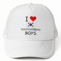 I Love South Korean Boys hats