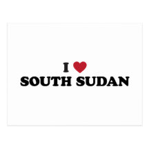 I Love South Sudan Post Card