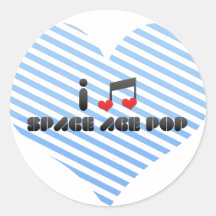 I Love Space Age Pop Sticker
