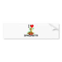 I Love Spaghetti bumper stickers