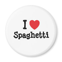 I love Spaghetti heart T-Shirt magnets