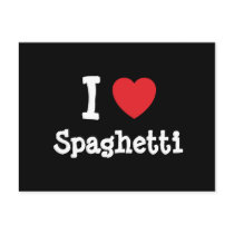 I love Spaghetti heart T-Shirt postcards by funnycustomtshirts I love Spaghetti heart T-Shirt postcards