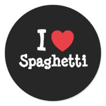 I love Spaghetti heart T-Shirt stickers