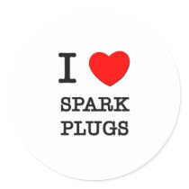 I Love Spark Plugs Stickers