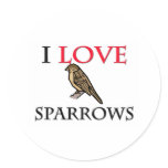 I Love Sparrows stickers