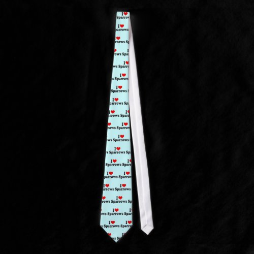 I Love Sparrows Custom Tie