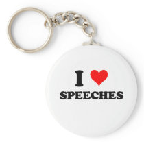 I Love Speeches Keychains