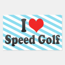 I love Speed Golf Rectangular Stickers