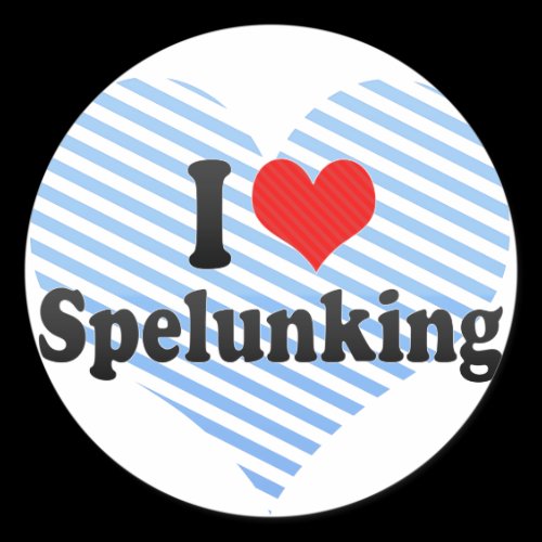 I Love Spelunking Sticker