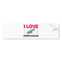 I Love Sperm Whales bumper stickers by AnimalShirts I Love Sperm Whales bumper stickers