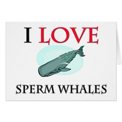 I Love Sperm Whales Greeting Card by tshirtshirts I Love Sperm Whales