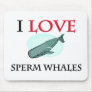 I Love Sperm Whales Mouse Mats