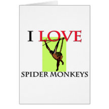 I Love Spider Monkeys Cards