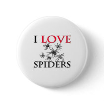 I Love Spiders Button