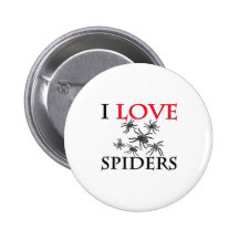 I Love Spiders Button