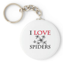 I Love Spiders Keychains