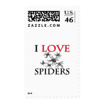 I Love Spiders Postage Stamps