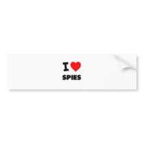 I Love Spies Bumper Sticker