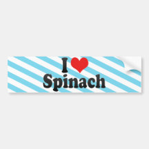 I Love Spinach Bumper Sticker