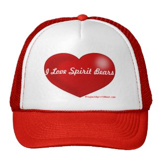 I Love Spirit Bears Trucker Hats