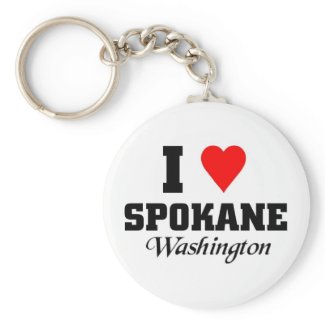 I love Spokane Washington keychain