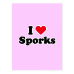 I love sporks postcards